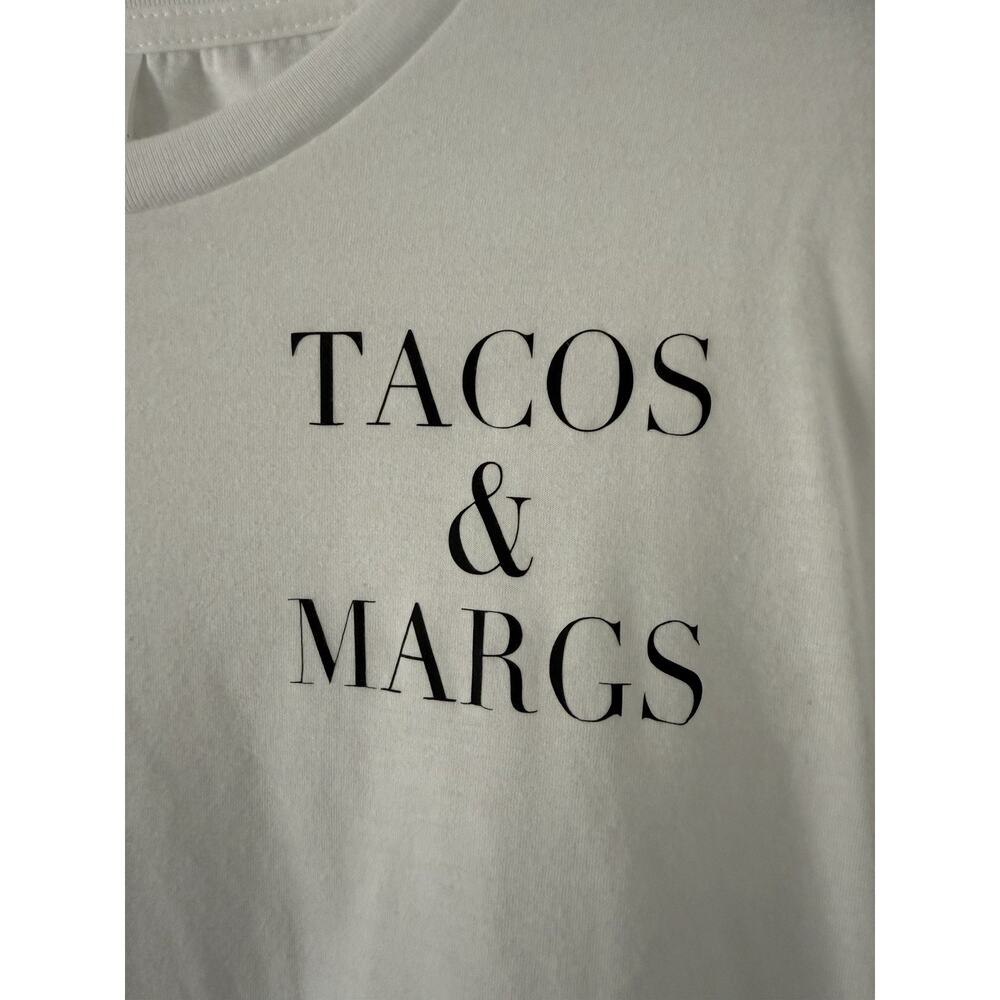 Tacos & Margs Graphic Tee White XS New - Picture 2 of 3